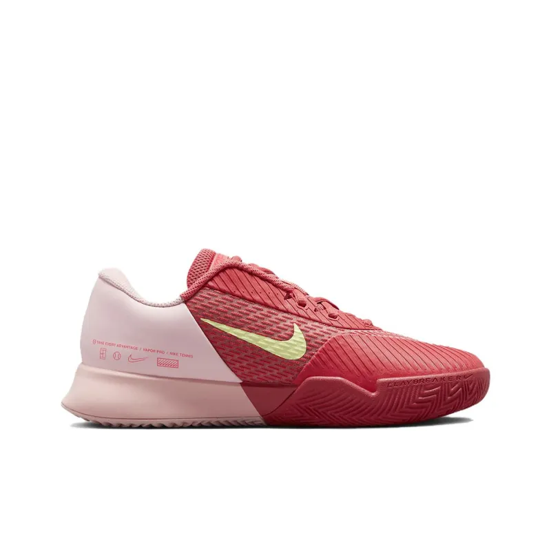 Nike Court Air Zoom Vapor Pro 2 Clay Adobe Pink Bloom Barely Volt Hot Punch Women's-1