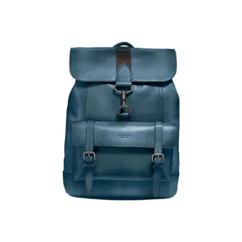 COACH Bleecker Cow Leather Backpack Men's Blue
