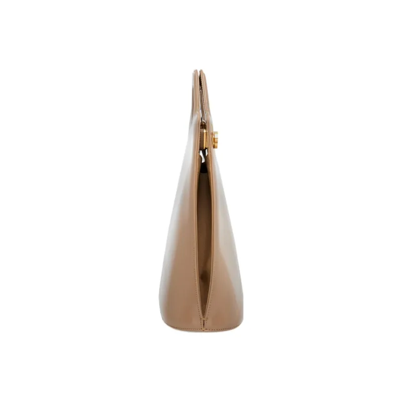 FERRAGAMO Cow Leather Shoulder Bag Crossbody Bag Handbag Women's Beige-1