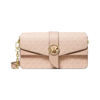 MICHAEL KORS Greenwich Leather Envelope Bag Portable Crossbody Bag Shoulder Bag Women's Pink