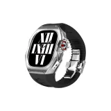 Titanium Alloy (Silver Case)+Black Strap