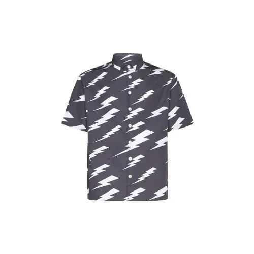 Neil Barrett Shirts Men Iron Black