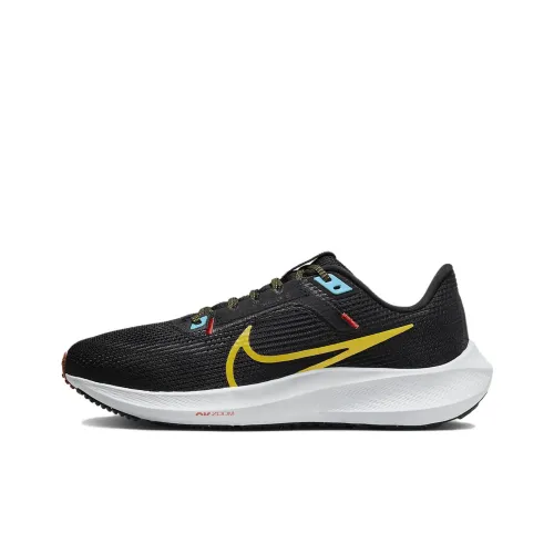 Nike Pegasus 40 Black Speed Yellow Blue Women's