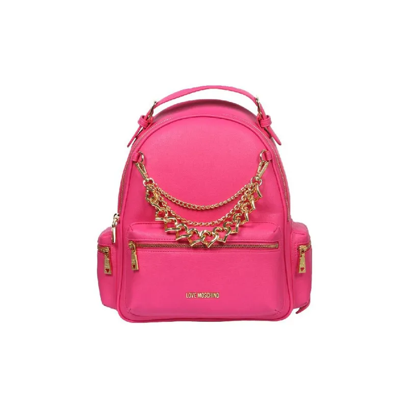 LOVE MOSCHINO PU Backpack Regular Women's Rose Red-0
