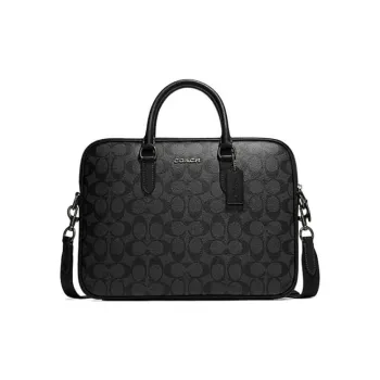 COACH PVC Briefcases Handbags Men's Black