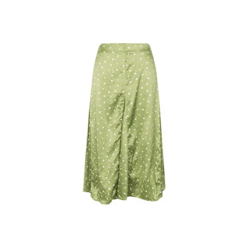 GANNI Casual Long Skirts Women's Green