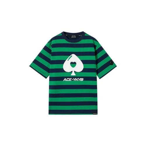 YK&YB T-Shirts Unisex Blue/Green Stripes