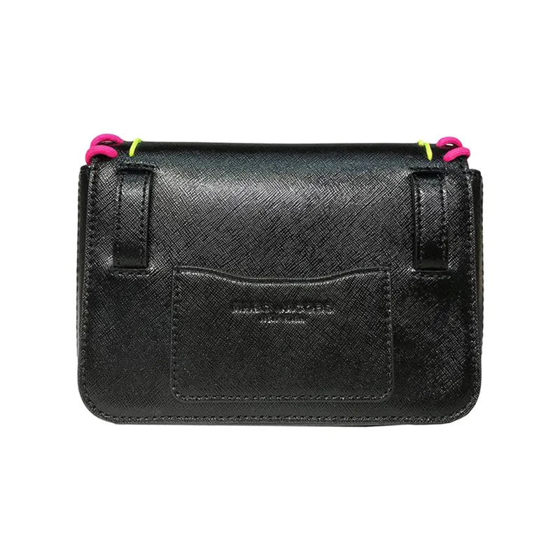 MARC JACOBS Leather Messenger Bag, Shoulder Bag Women's Black-3