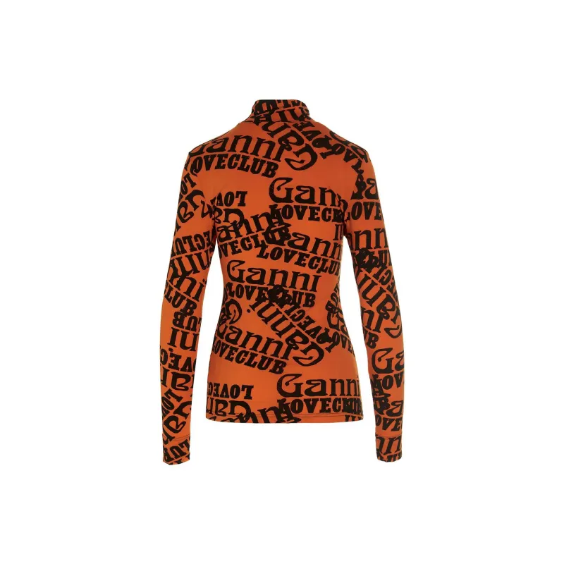 GANNI T-Shirts Women's Orange Red-1