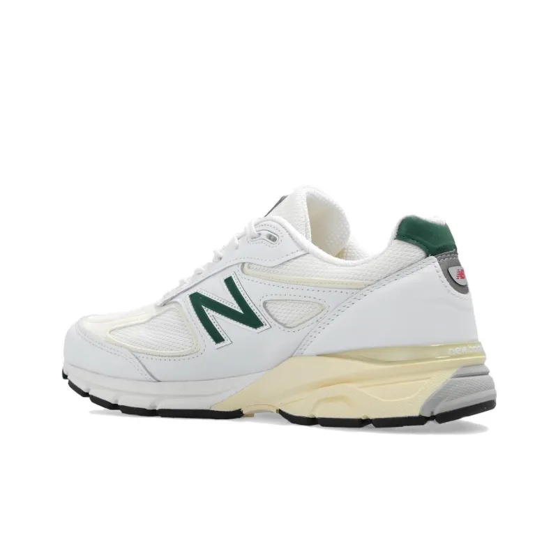 New Balance 990v4 MiUSA White Green-2