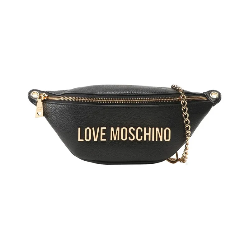 LOVE MOSCHINO Faux Leather Combo Bag Dumpling Bag Handbag Medium Size Women's Black-1