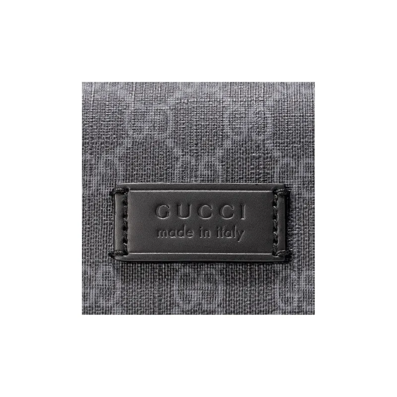 GUCCI Canvas With Leather Sling Bag Fanny Pack Regular Men's Black-5