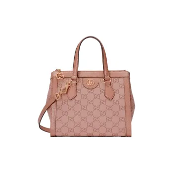 GUCCI Ophidia Canvas With Leather Tote Bag Shopping Bag Handbag Small Size Women's Pink