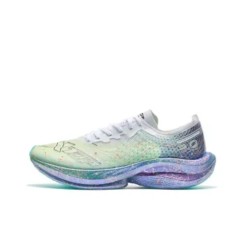 XTEP 160X 3.0 Anti Slip Wear Resistant Low Top Marathon Training Sprint Running Shoes Men's New White Azurite Blue