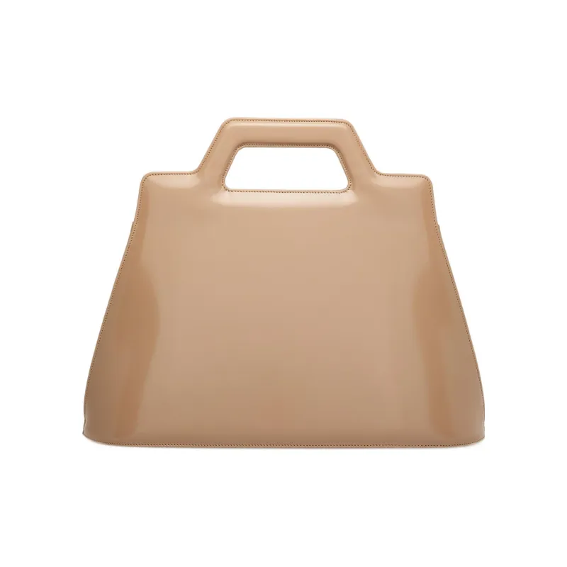 FERRAGAMO Cow Leather Shoulder Bag Crossbody Bag Handbag Women's Beige-2