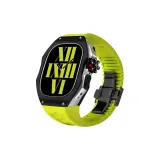 Titanium Alloy (Black Case)+Neon Green Strap