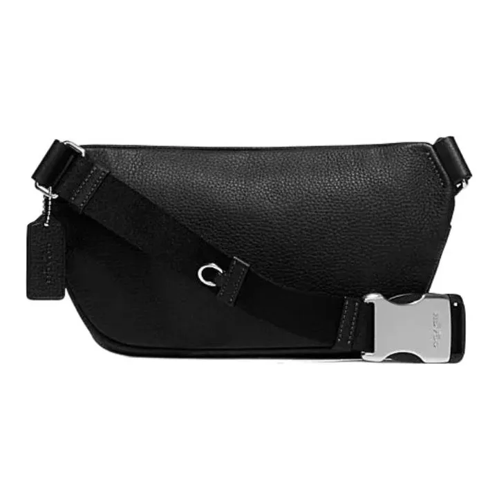 COACH Elise Leather Combo Bag Fanny Pack Crossbody Bag Men's Black-1