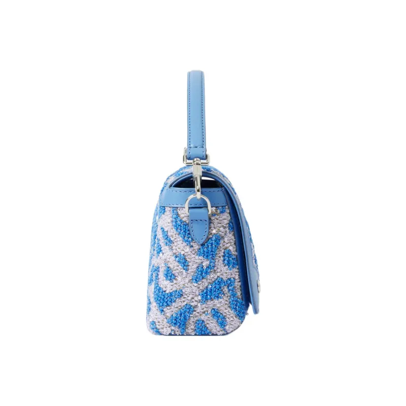 Burberry Calfskin Shoulder Bag Crossbody Bag Handbag Women's Blue-2