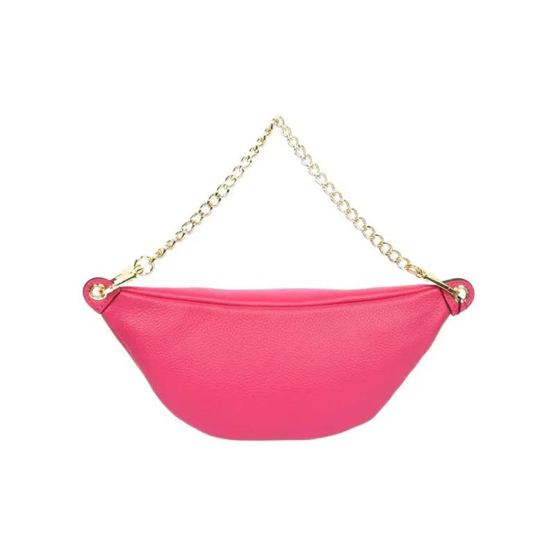 LOVE MOSCHINO PU Combo Bag Dumpling Bag One Shoulder Handbag Women's Rose Red-3