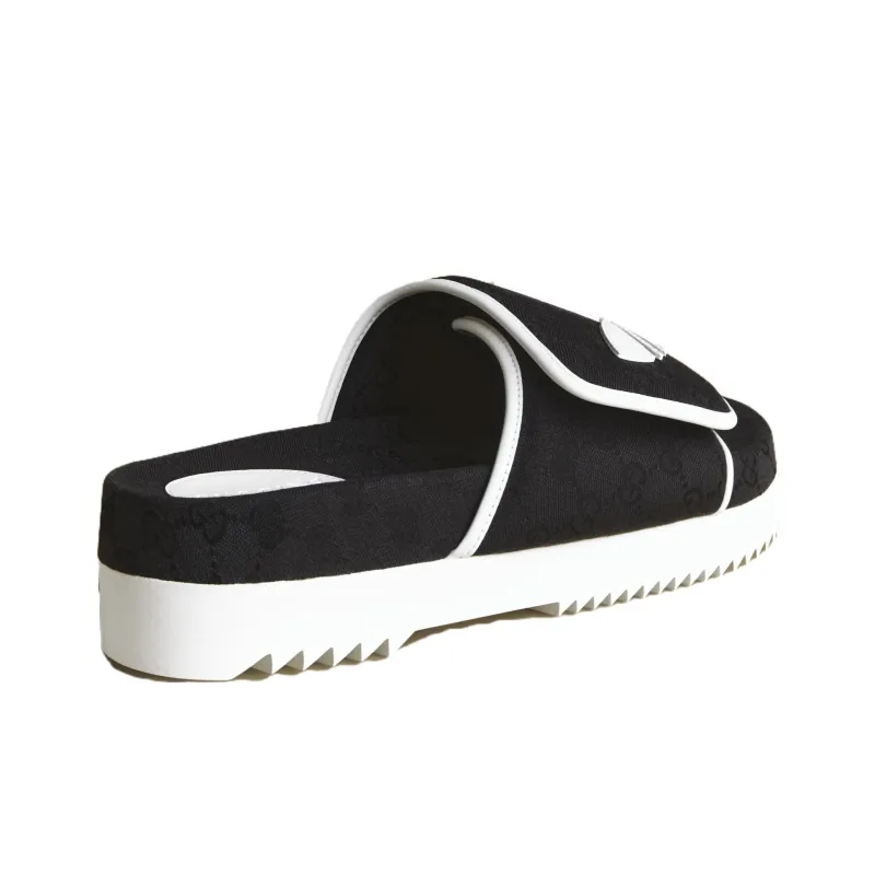 Adidas Gucci X Slide Sandal 'Black Gg Monogram'-3