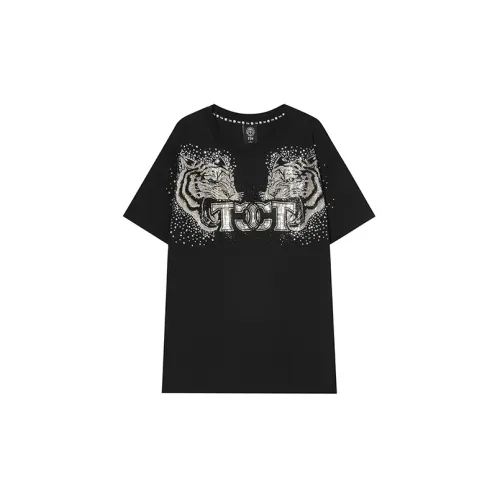 TCH T-Shirts Unisex Black Base With Silver Logo