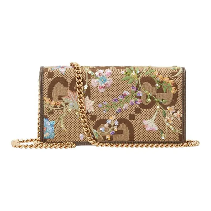 GUCCI Horsebit 1955 Canvas With Leather Shoulder Bag, Crossbody Bag, Wallet Regular Women's Brown-2