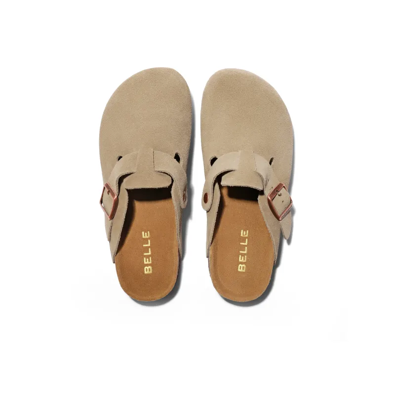 BELLE Stylish Sandals Men's Apricot Yellow Earth Yellow-3