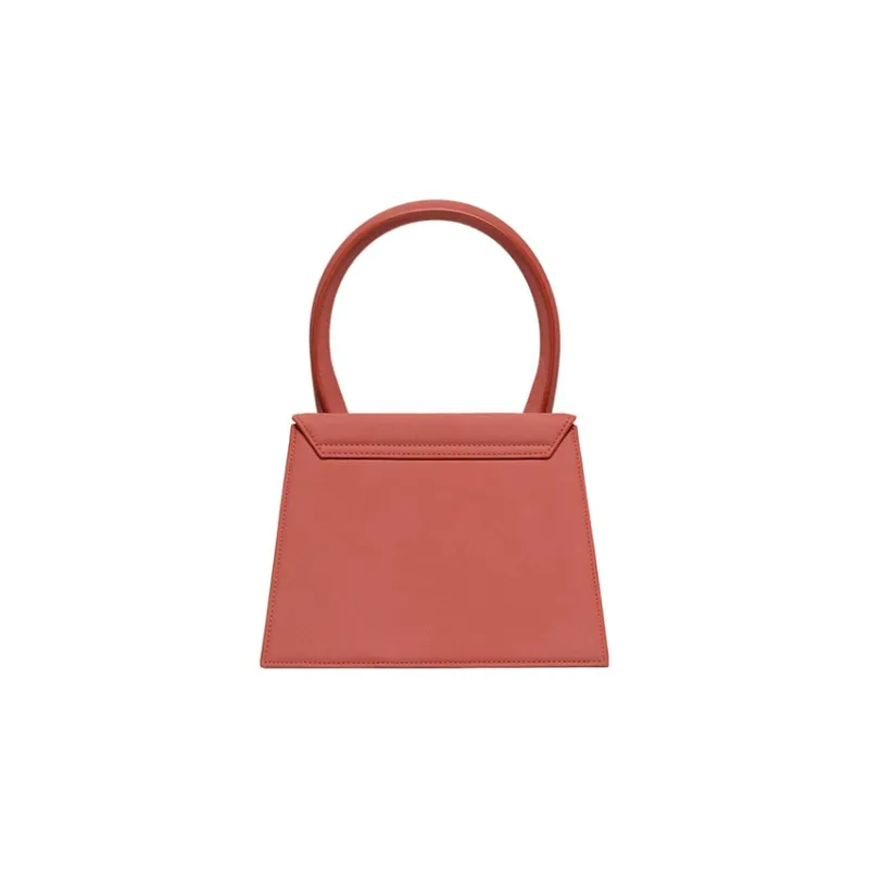Jacquemus Cow Leather Shoulder Bag Crossbody Bag Handbag Large Size Women's Brick Red-2