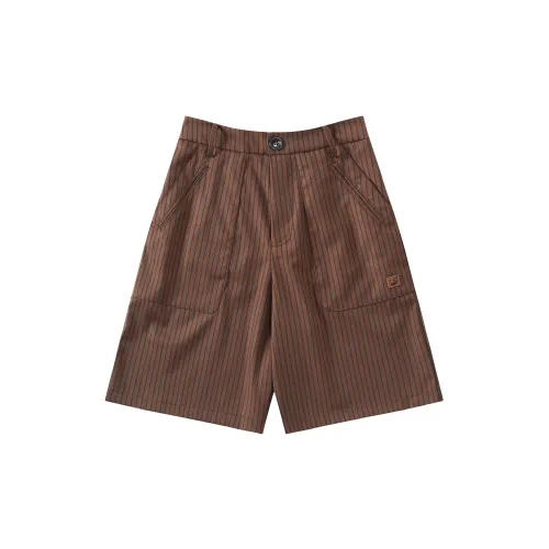 Saotome Casual Shorts Women's Dark Brown Stripes