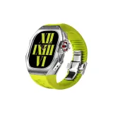 Titanium Alloy (Silver Case)+Neon Green Strap