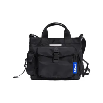 KILLWINNER Nylon Tote Bag Shopping Bag Handbag Combo Messenger Bag Crossbody Bag Medium Size Unisex Black