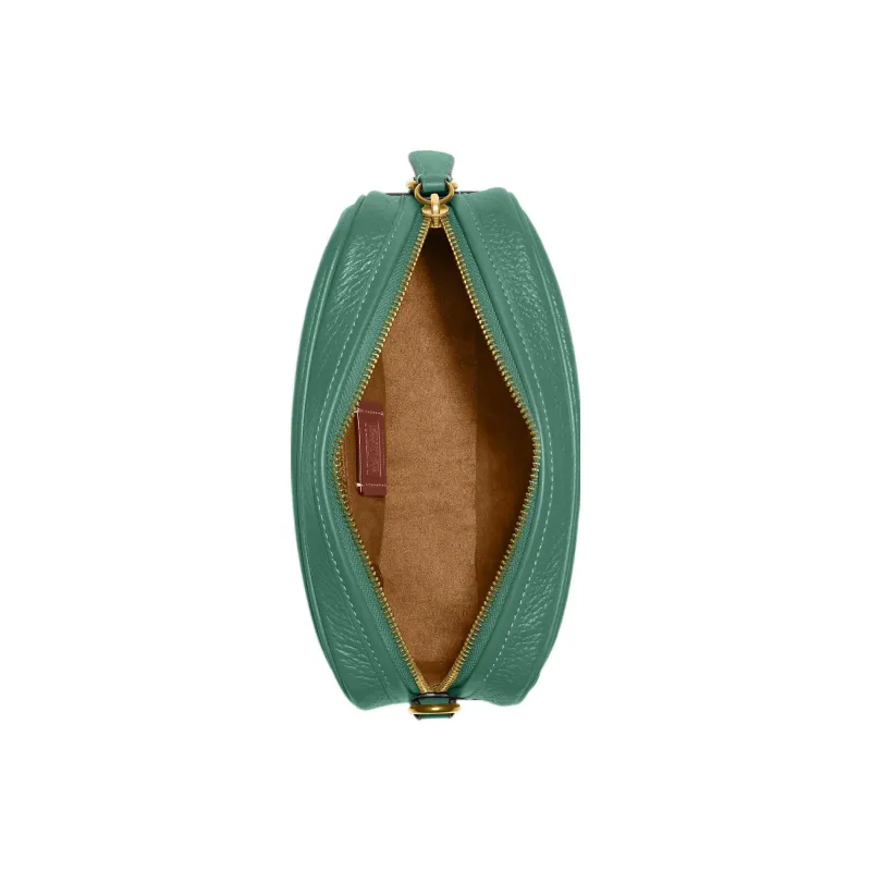 COACH Camera Cow Leather Camera Bags Shoulder Bag Crossbody Bag Small Size Women's Green-2