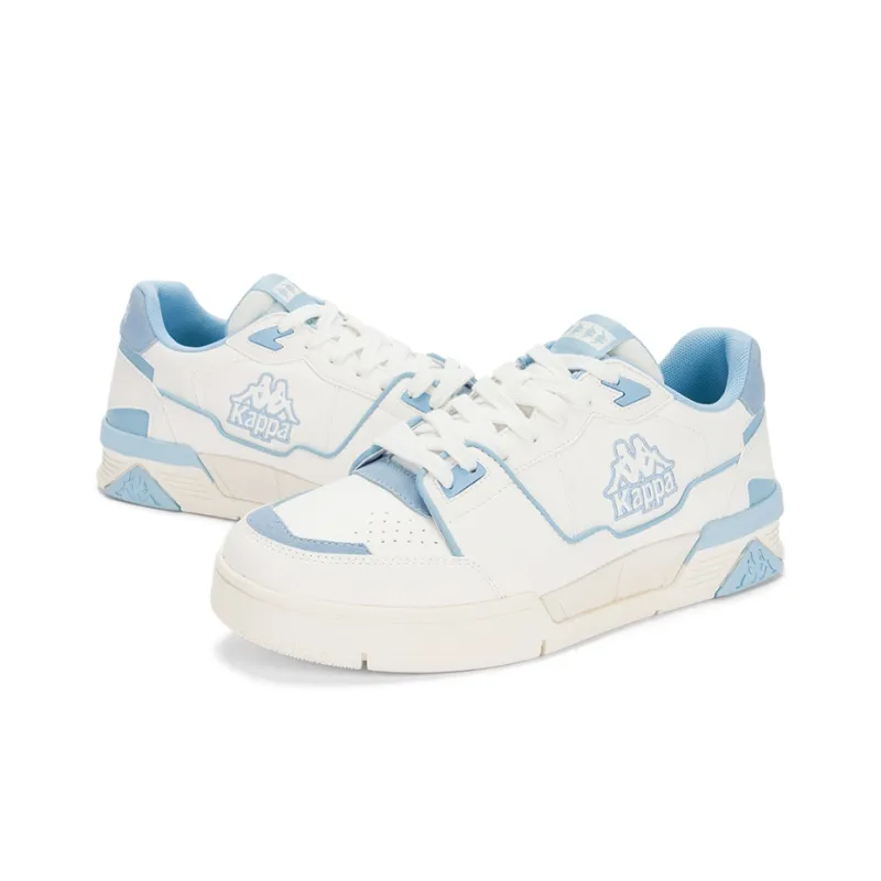 Kappa Anti Slip Wear Resistant Low Top Skateboard Shoes Unisex White Blue-2