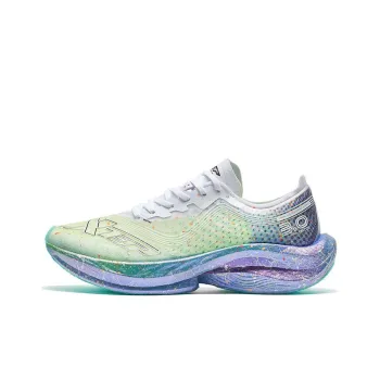 XTEP 160X 3.0 Anti Slip Wear Resistant Low Top Running Shoes Women's New White Azurite Blue