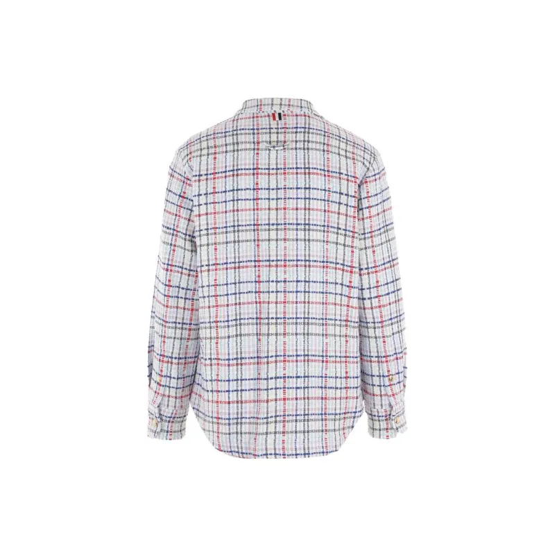 THOM BROWNE Gingham Check Buttoned Overshirt-1