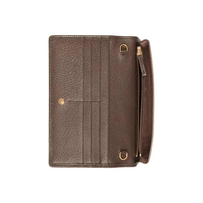 GUCCI Horsebit 1955 Canvas With Leather Shoulder Bag, Crossbody Bag, Wallet Regular Women's Brown-5