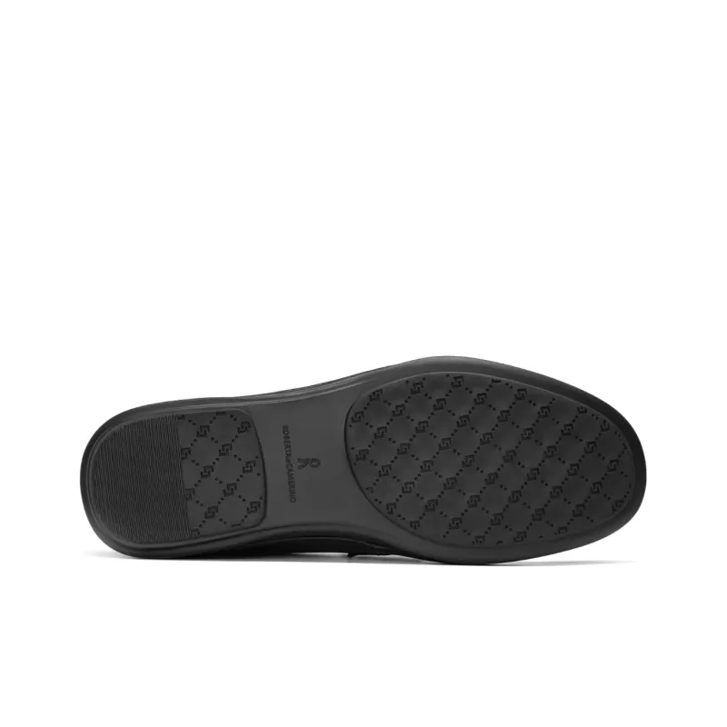 ROBERTA DI CAMERINO Casual Slip on Loafers Men's Black-6