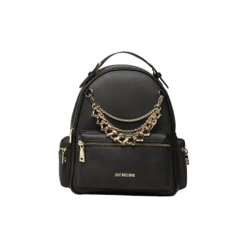 LOVE MOSCHINO Leather Backpack Tubas Women's Black