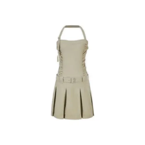 URBAN REVIVO Sleeveless Dresses Women's Green Khaki