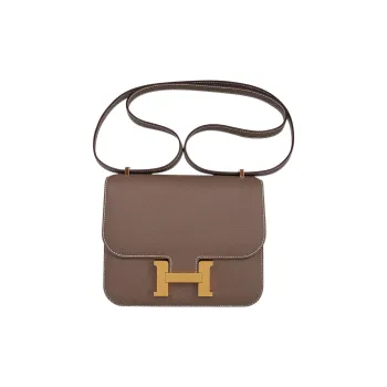 HERMES Constance Epsom Leather Shoulder Bag Crossbody Bag Mini Women's 18 Etoupe Elephant Gray