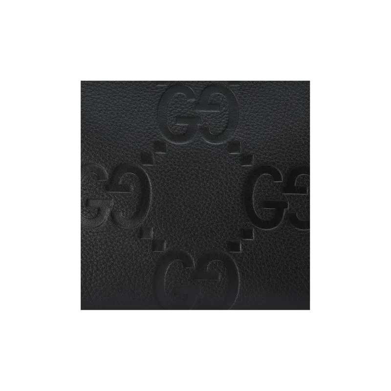 GUCCI Leather Clutch Large Size Men's Black-7