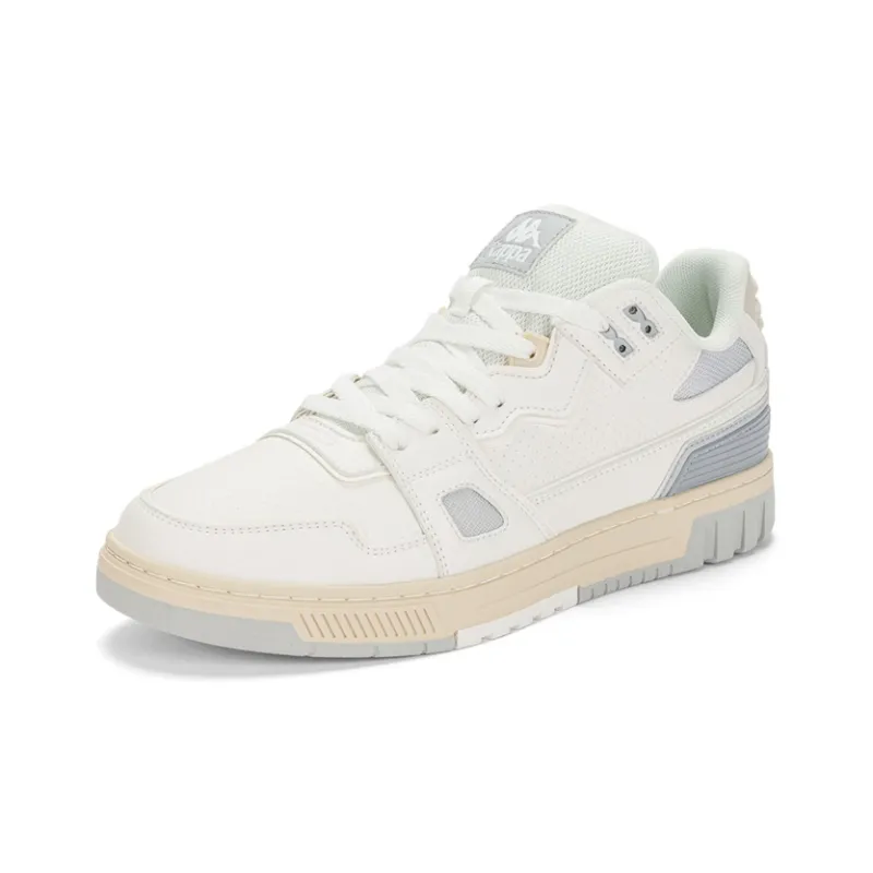 Kappa Anti-Slip And Wear-Resistant Breathable Low-Top Skateboard Shoes Unisex Ecru Gray-1