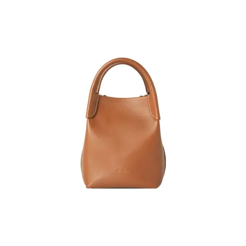 Loro Piana Cow Leather Shoulder Bag, Crossbody Bag, Handbag Mini Women's Warm Brown Taupe