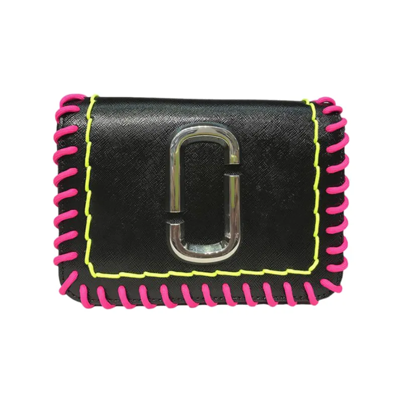 MARC JACOBS Leather Messenger Bag, Shoulder Bag Women's Black-0
