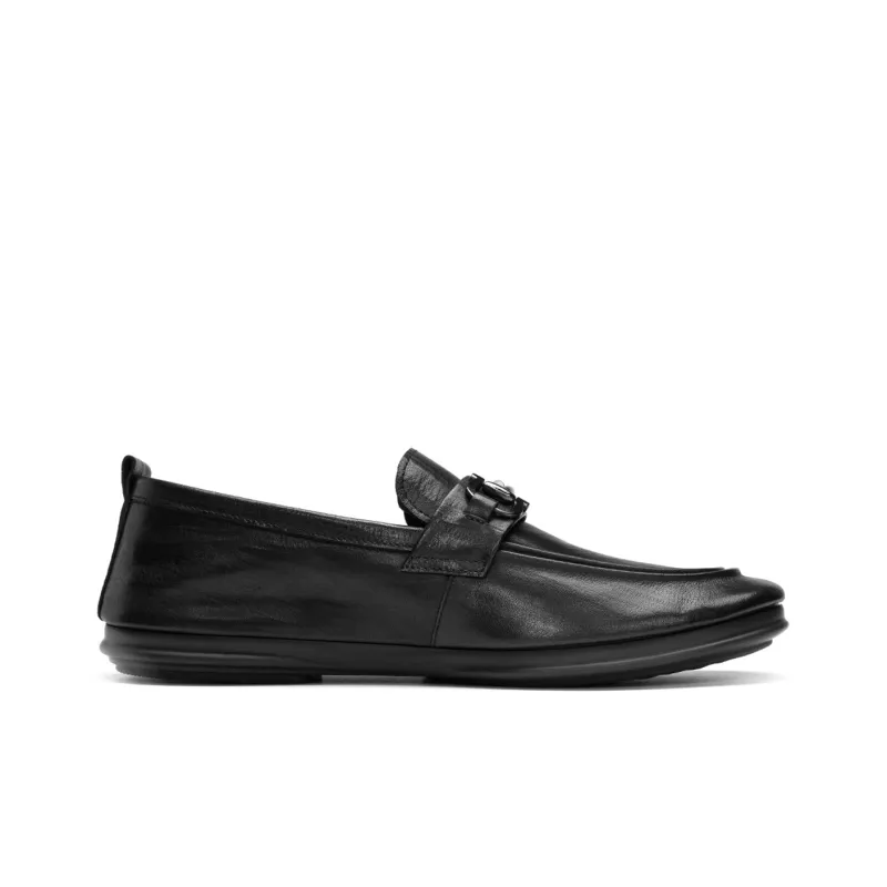 ROBERTA DI CAMERINO Casual Slip on Loafers Men's Black-3