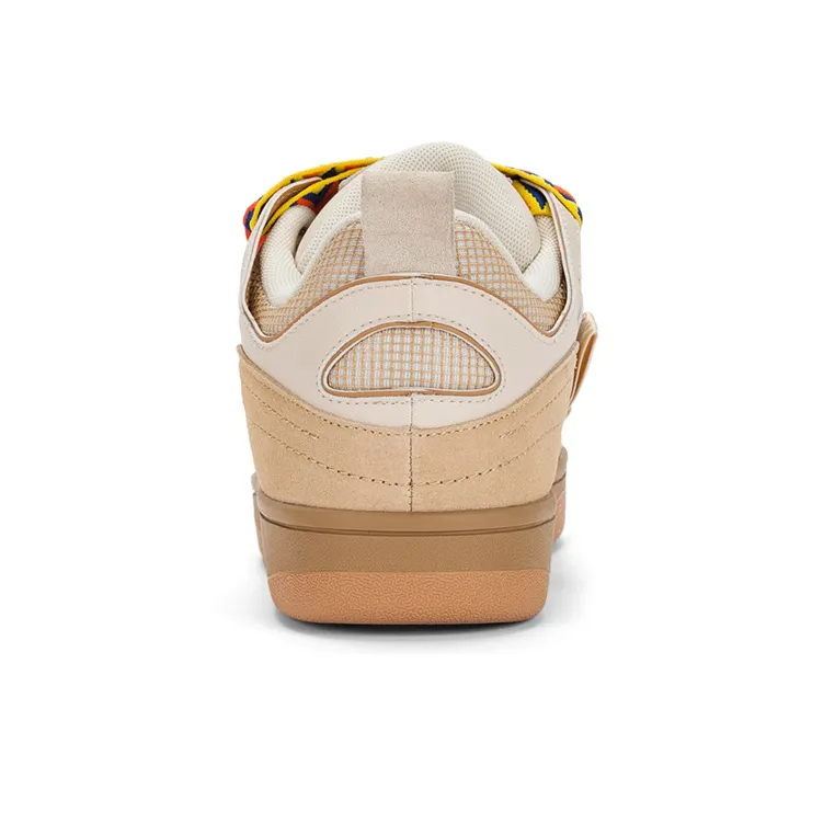 Kappa Slip Resistant Breathable Low Top Skateboard Shoes Unisex White Umber-5