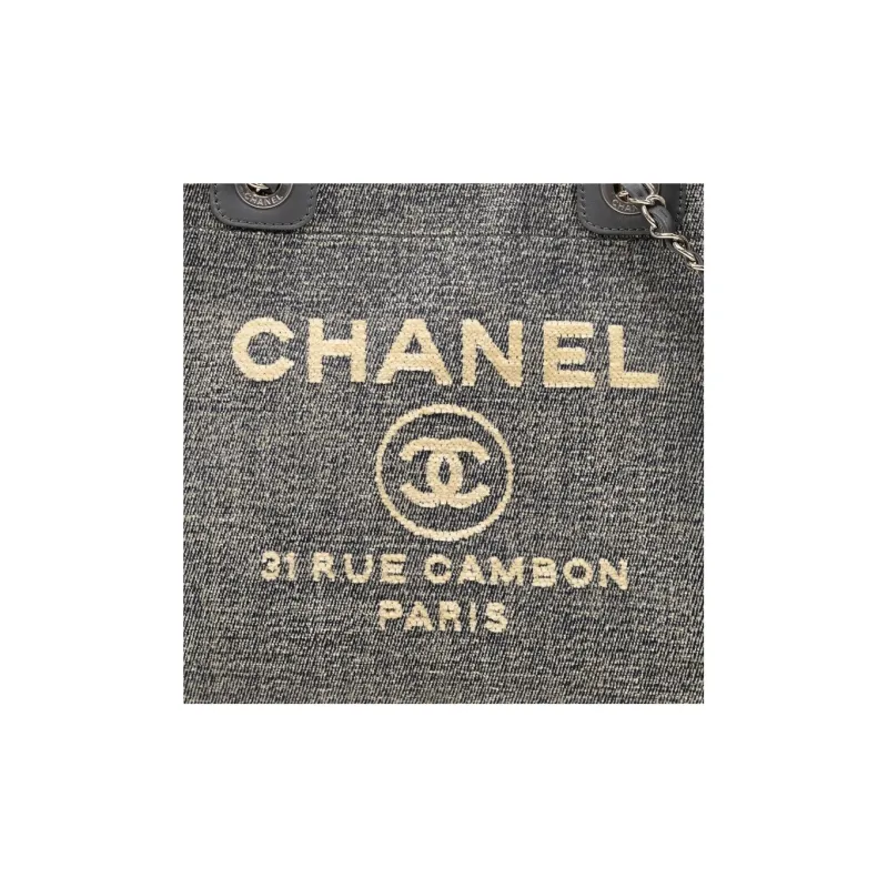 CHANEL Canvas Bag, Tote Bag, Shopping Bag, Shoulder Bag, Crossbody Bag, Handbag Trumpets Women's Gray-5