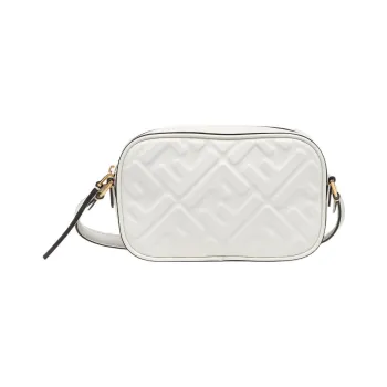 FENDI Leather Shoulder Bag, Crossbody Bag Mini Women's White