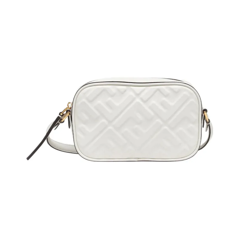 FENDI Leather Shoulder Bag, Crossbody Bag Mini Women's White-0
