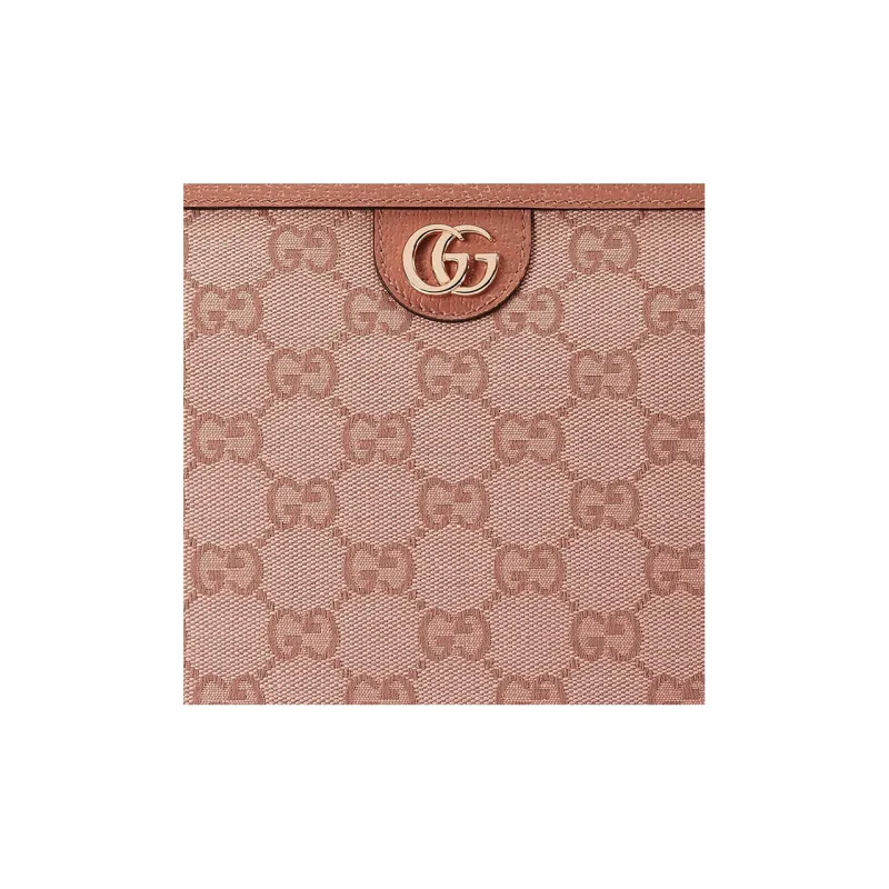 GUCCI Ophidia Canvas With Leather Trim Clutch Regular Women's Pink-7